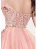 Off Shoulder Pink Lace Tulle Stunning Cocktail Dress